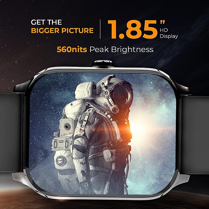 beatXP Marv 1.85” (4.5 cm) HD Display Smart Watch with Bluetooth Calling, AI Voice Assistance, Heart Rate, spo2, Sleep Monitoring, 100+ Sports Modes, IP68 Water Resistance (Electric Black) beatXP Marv 1.85” (4.5 cm) HD Display Smart Watch with Bluetooth Calling, AI Voice Assistance, Heart Rate, spo2, Sleep Monitoring, 100+ Sports Modes, IP68 Water Resistance (Electric Black)